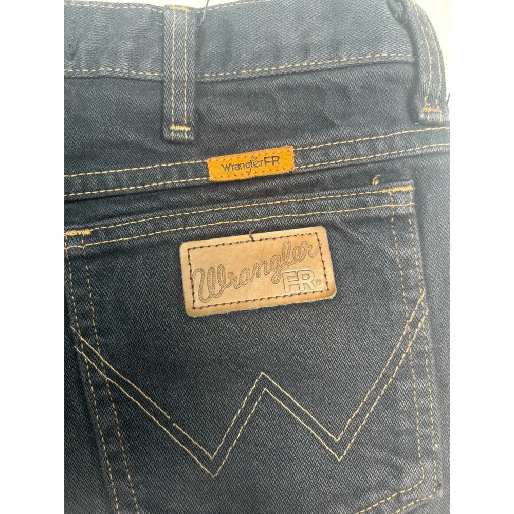 Wrangler FR Flame Resistant Slim Fit Denim Shorts Black Raw Hem 31 FR36MWB‎
